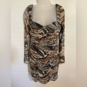 Zara Multicolor Long Sleeve Dress